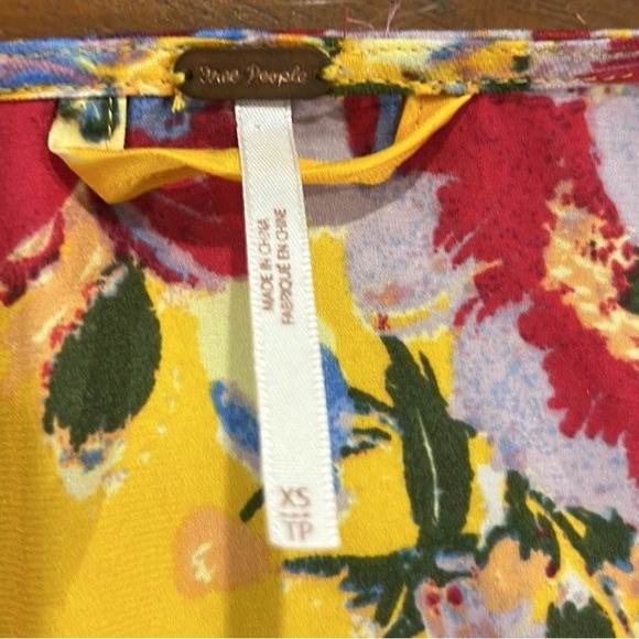 Free People Alexa yellow floral duster jacket in maxi length size XS - Picture 8 of 10